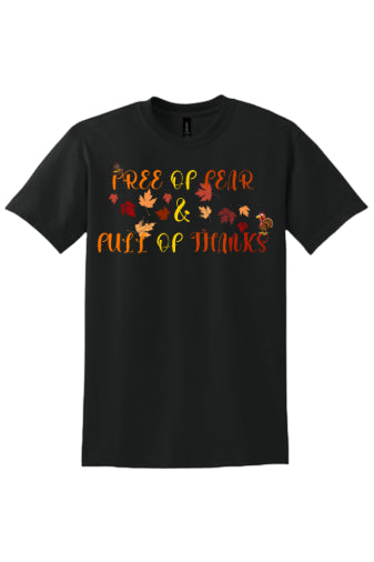 Youth Free of Fear & Full of Thanks Short Sleeve T Shirt