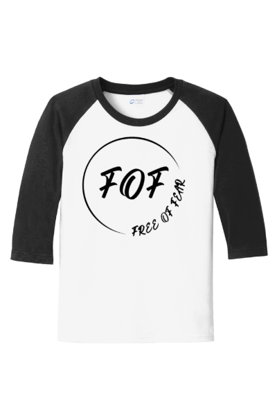 Youth 3/4 Sleeve T-Shirts FOF Logo